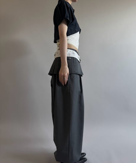 【Chinatsu Aoyama】 RE Makers Shirt Navy / 260813-038