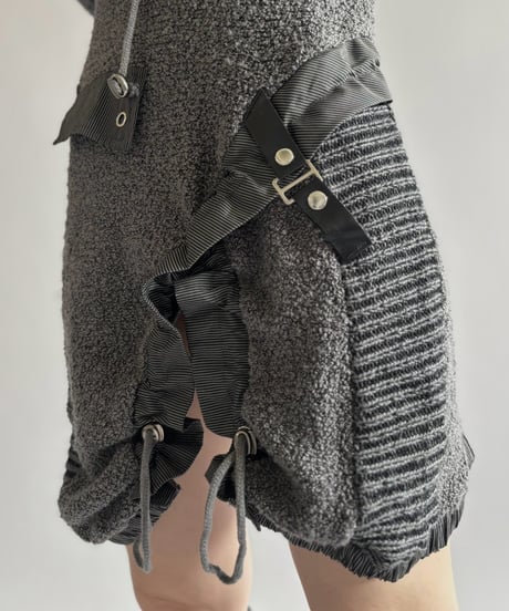 【USED】 Design Boucle Knit Dress / 260919-020