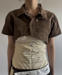【Chinatsu Aoyama】 RE Makers Shirt Brown / 260813-026