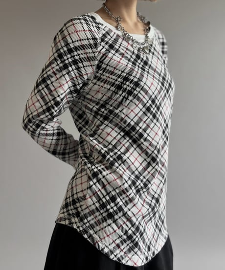 【USED】 Plaid Thermal L/S Tee / 261003-013