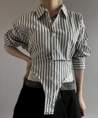 【RE;CIRCLE】RE Leotard Stripe Shirt / 260713-005