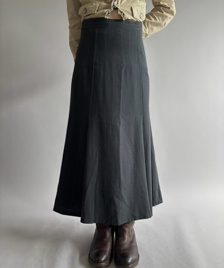 【USED】 Woven Stripe Flare Skirt /261010-029