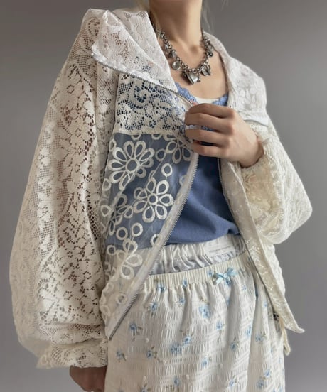 【RE;CIRCLE】RE Crochet  Hooded Blouson / 260709-013