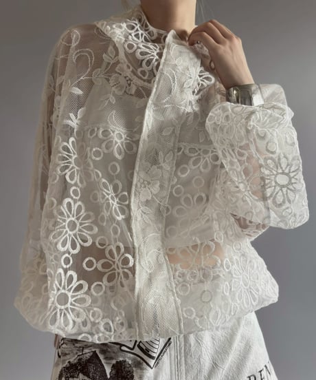 【RE;CIRCLE】RE Crochet  Hooded Blouson / 260709-014