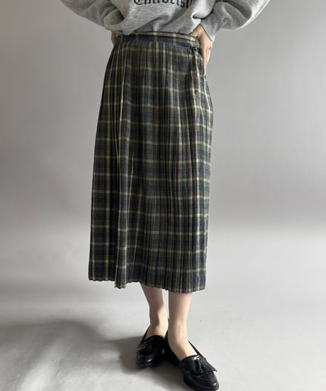 【USED】 Check Pattern Pleats Skirt / 261031-014