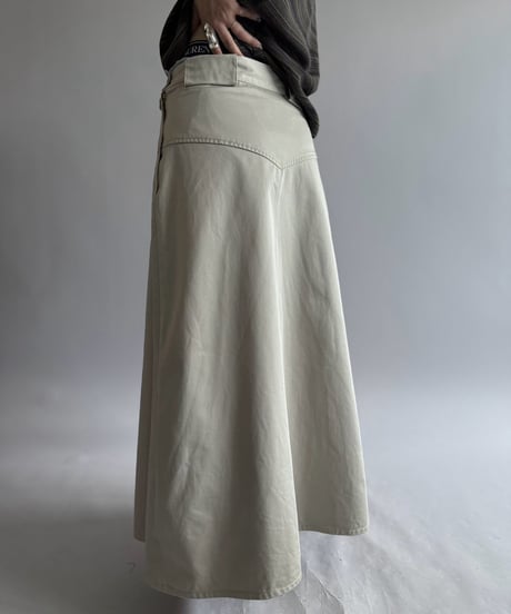 【USED】 Cotton Chino Long Skirt / 260905-023