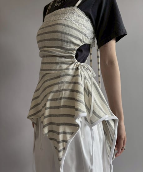 【Chinatsu Aoyama】 RE Border One-Piece / 260716-024