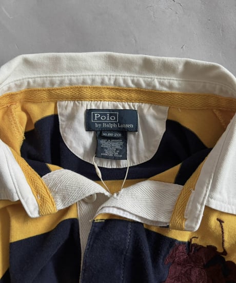 【USED】 90's Polo Ralph Lauren Striped Rugby Shirt / 261003-018