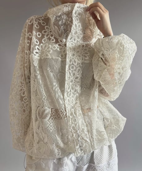 【RE;CIRCLE】RE Crochet  Hooded Blouson / 260709-016