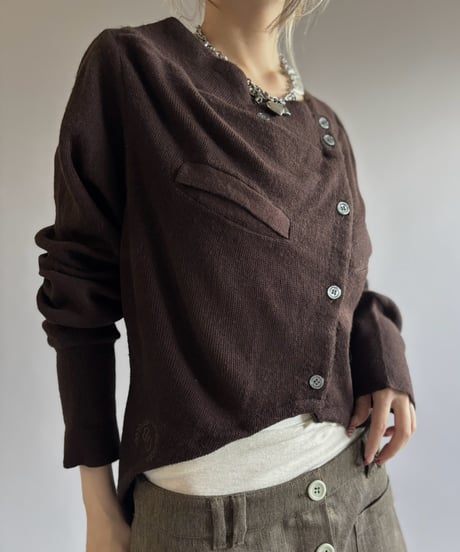 【RE;CIRCLE】 RE Deformed Acrylic Cardigan / 261005-008