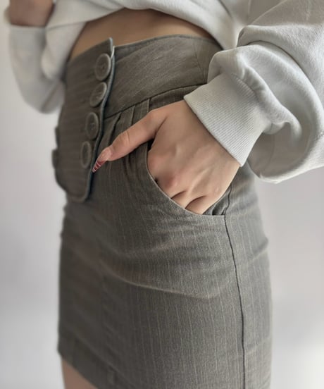 【USED】 Design Mini Skirt /261024-002