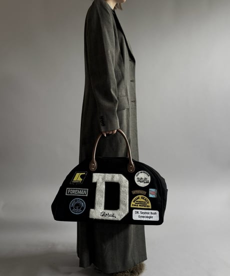 【RE;CIRCLE】 RE French Bedcover Boston Bag Wappen Black /261026-033