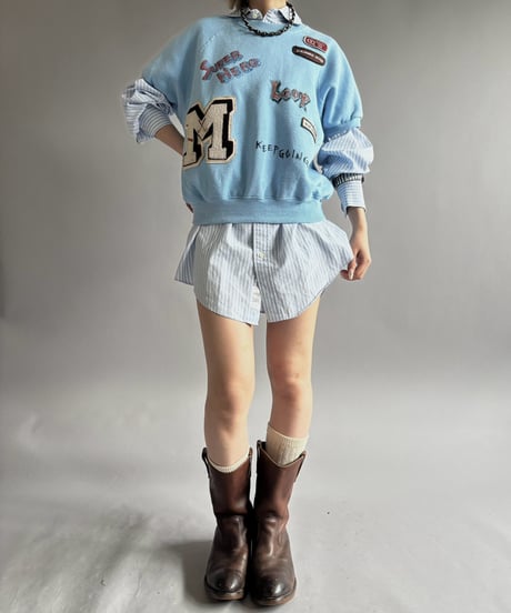 【RE;CIRCLE】 RE Mash up Products Handwritten Sweat Top  /261026-015
