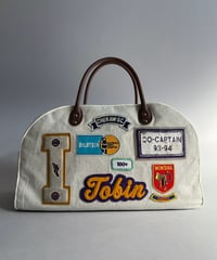 【RE;CIRCLE】 RE French Bedcover Boston Bag Wappen Ivory /261015-040