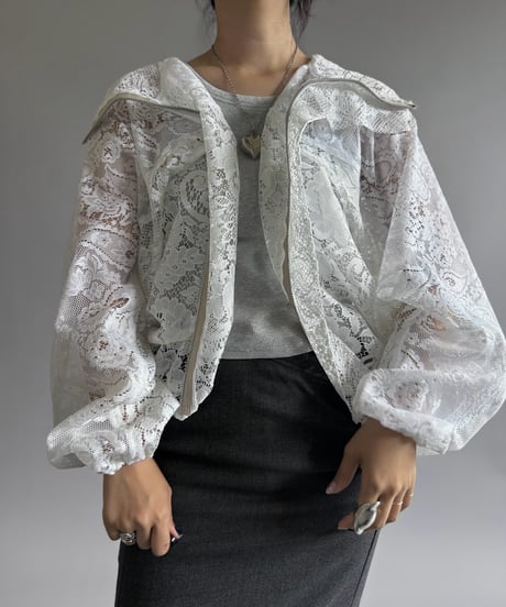 【RE;CIRCLE】RE Lace Hooded Jacket / 260914-010