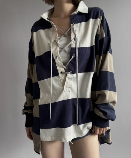 【RE;CIRCLE】 RE Lace-Up Rugger Shirt  /261015-012