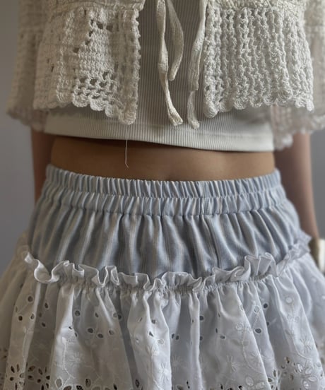 【RE;CIRCLE】  RE Crochet Mini Skirt / 260810-036