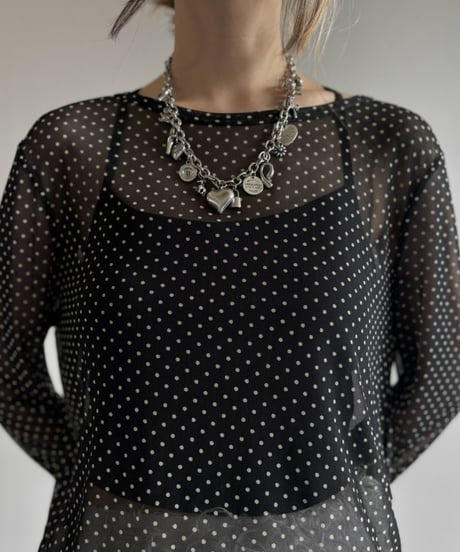 【USED】 Polka Dot Mesh L/S Tee / 260919-014