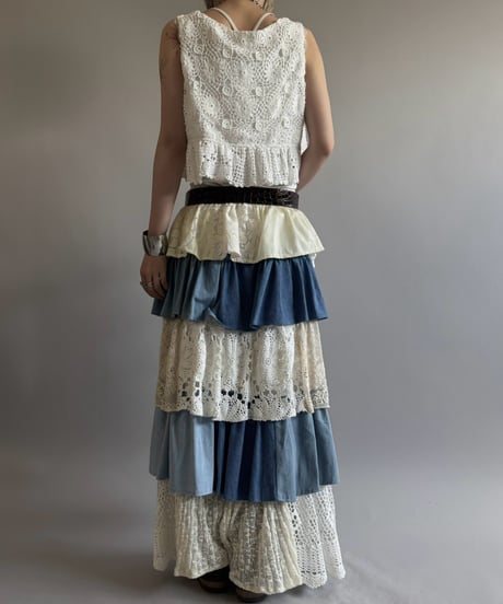 【RE;CIRCLE】  RE Crochet Long Skirt / 260810-038