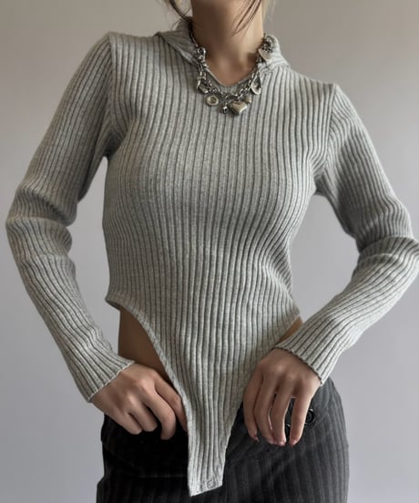 【RE;CIRCLE】 RE Rib Knit Leotard Top /261001-019
