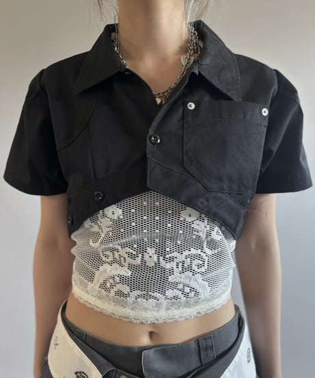 【Chinatsu Aoyama】 RE Makers Shirt Black / 260813-039