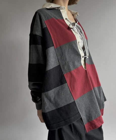 【RE;CIRCLE】 RE Lace-Up Rugger Shirt  /261015-009