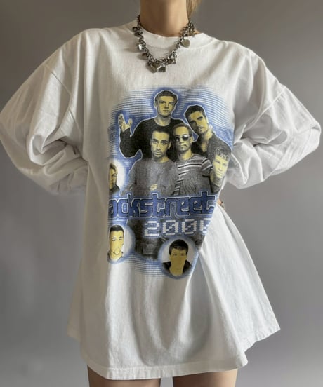 【USED】 00's Back Street Boys L/S T-Shirt/ 260718-017