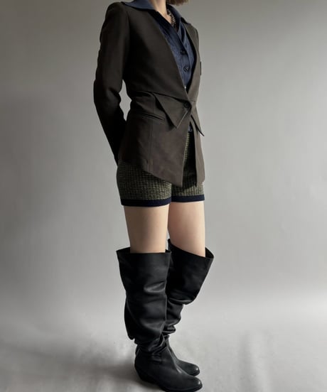 【USED】 Design Collarless Tailored Jacket   / 261010-026