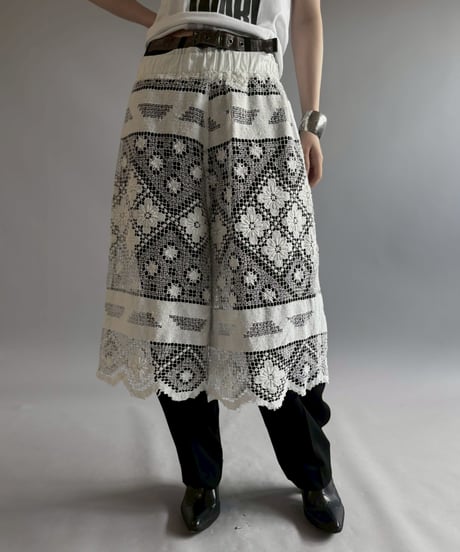 【RE;CIRCLE】 RE Crochet Lace Wide Half Pants / 260709-010