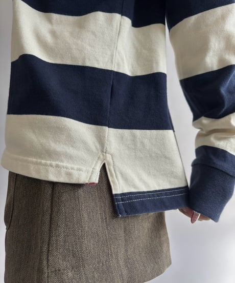 【USED】 RALPH LAUREN SPORT Stripe Rugger Shirt / 261017-026