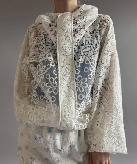 【RE;CIRCLE】RE Crochet  Hooded Blouson / 260709-013