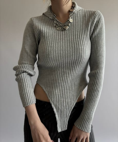 【RE;CIRCLE】 RE Rib Knit Leotard Top /261001-019
