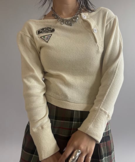 【RE;CIRCLE】 RE Under Wear Boat Neck Shirt  / 261019-020