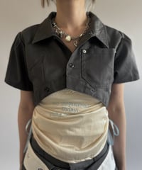 【Chinatsu Aoyama】 RE Makers Shirt Charcoal / 260813-028