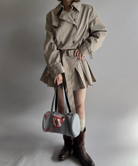 【RE;CIRCLE】 RE Pleated Hem Trench Coat  / 261015-026