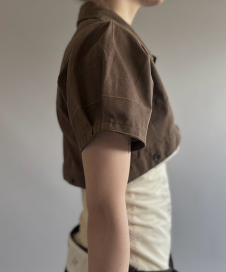 【Chinatsu Aoyama】 RE Makers Shirt Brown / 260813-026