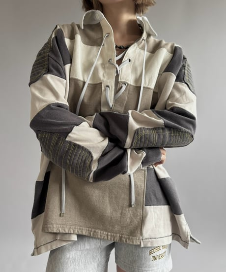 【RE;CIRCLE】 RE Lace-Up Rugger Shirt  /261026-009