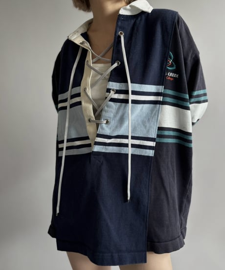 【RE;CIRCLE】 RE Lace-Up Rugger Shirt  /261015-010
