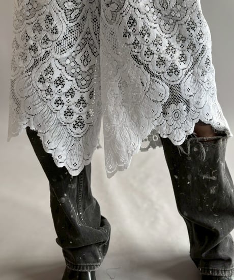【RE;CIRCLE】 RE Crochet Lace Wide Half Pants / 260709-009