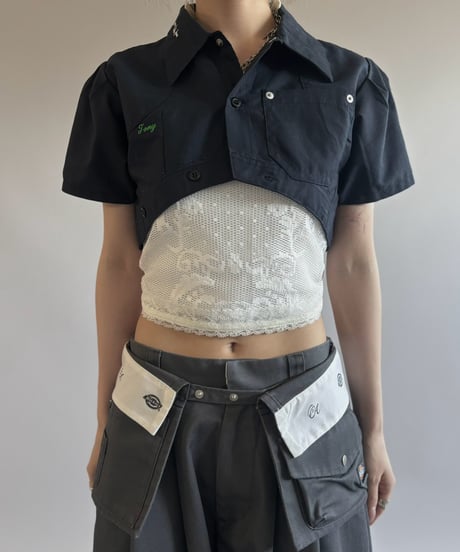 【Chinatsu Aoyama】 RE Makers Shirt Navy / 260813-038