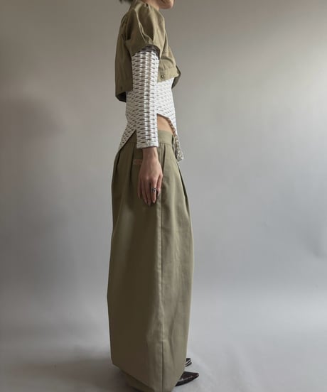 【Chinatsu Aoyama】 RE Makers Shirt Khaki / 260813-022