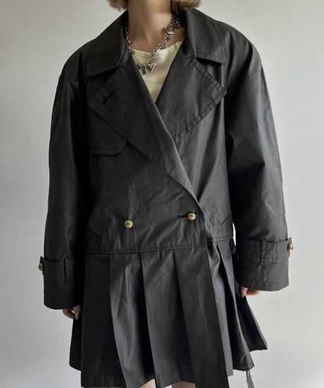 【RE;CIRCLE】 RE Pleated Hem Trench Coat  / 261015-024