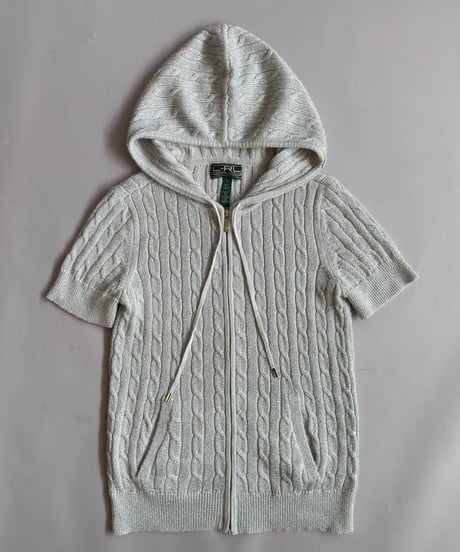 【USED】 Lauren Active S/S Lame Knit Zip Parka / 260905-022
