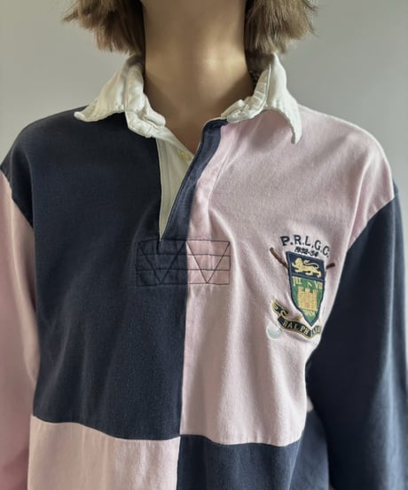 【USED】 90's Polo Ralph Lauren Paneled Rugby Shirt / 261003-017