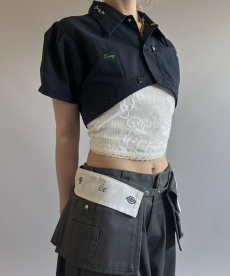 【Chinatsu Aoyama】 RE Makers Shirt Navy / 260813-038
