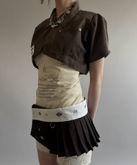 【Chinatsu Aoyama】 RE Makers Shirt Brown / 260813-027