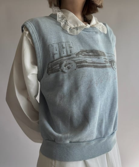 【USED】 80's Classic Car Print N/S Sweat / 261024-012