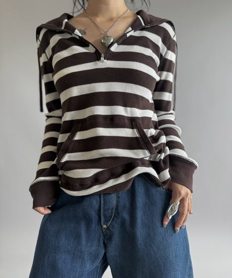 【USED】 Lauren Active Design Border Thermal Top / 260905-012