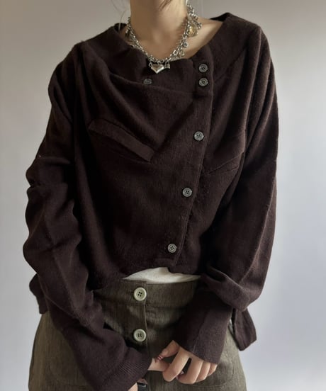 【RE;CIRCLE】 RE Deformed Acrylic Cardigan / 261005-008