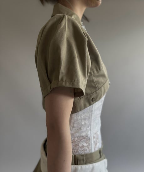 【Chinatsu Aoyama】 RE Makers Shirt Khaki / 260813-020